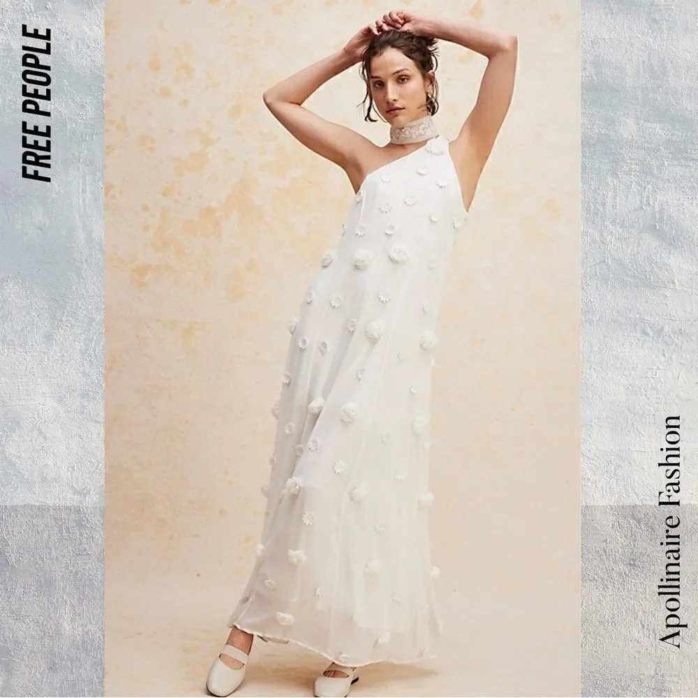 FREE PEOPLE BLOSSOM BLISS MAXI DRESS IN SNOW WHITE NWT SIZE 8 & 10